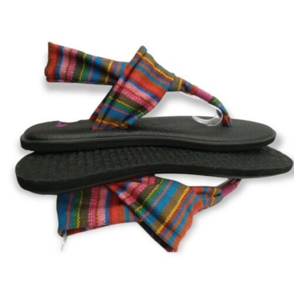 SOLD**Sanuk Serape Yoga Mat Sling Back Flip Flops Comfort Sandals Womens Size 10 - Picture 4 of 9